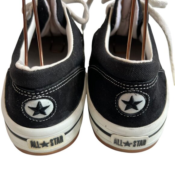 Vintage Converse sneakers black canvas suede US mens 11 embroidered logo low top - Picture 4 of 13